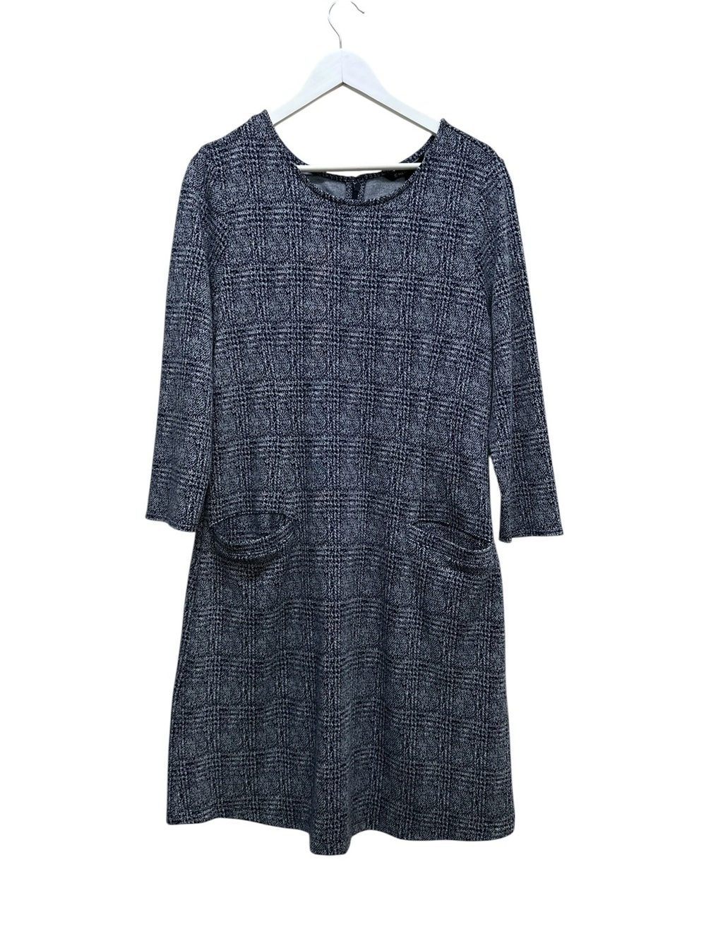 41 Hawthorn Stitch Fix Aniya Jacquard Knit Dress - NAVY Sz L - NEW